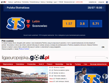Tablet Screenshot of ligaeuropejska.goal.pl